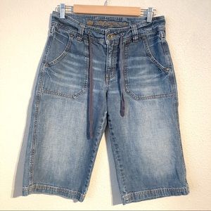 Life Is Good | Drawstring Denim Bermuda Shorts